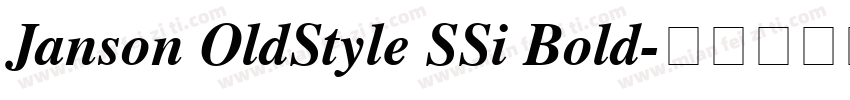 Janson OldStyle SSi Bold字体转换